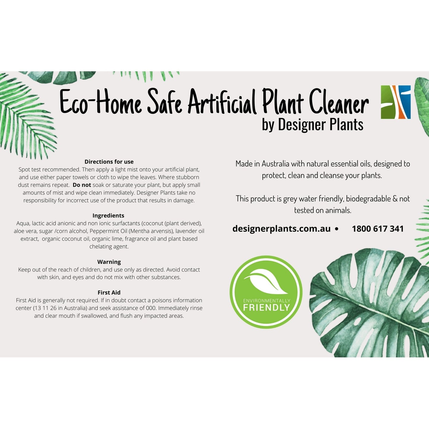 Eco Friendly Artificial Plant Cleaner / Fake Plant Cleanser-1